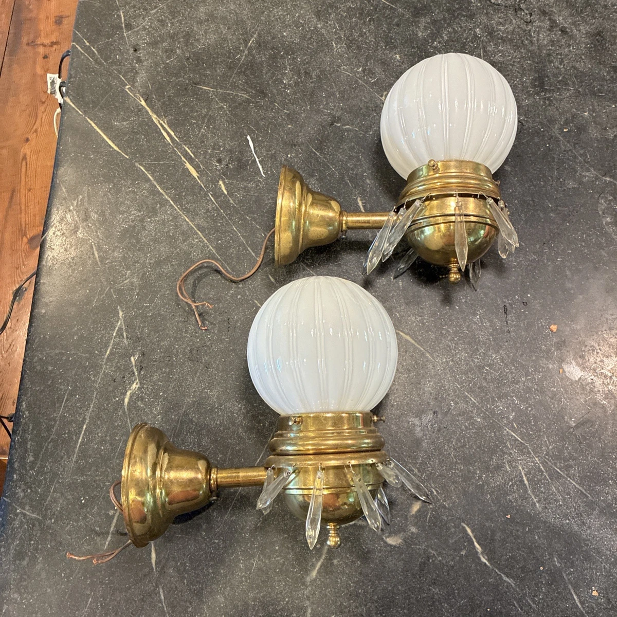 White Antique Globes Fixtures for sale | eBay