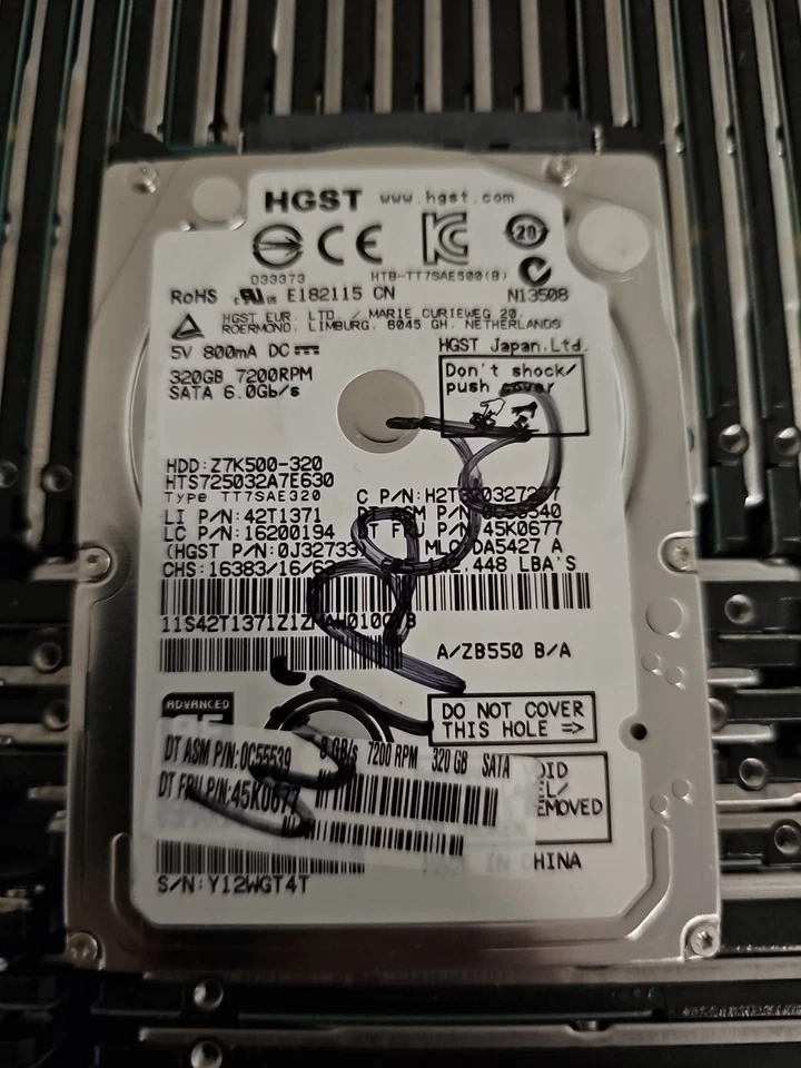 HGST 320GB Z7K 7200rpm 2.5" SATA Hard Drive Laptop HDD - Image 2 of 2