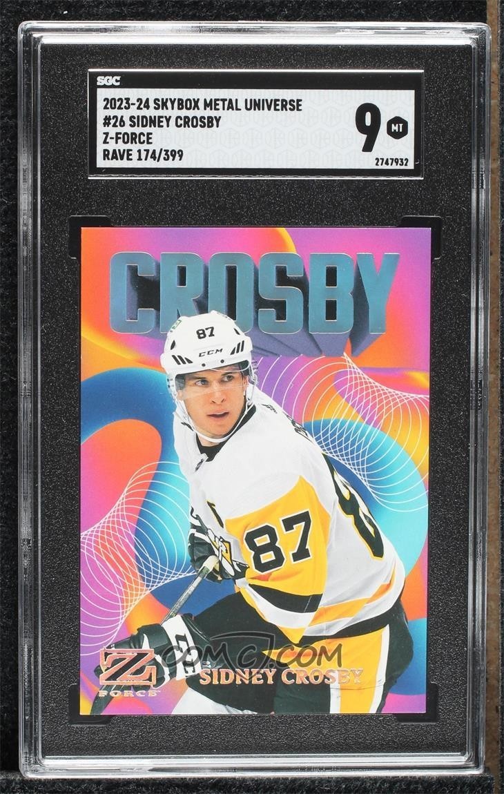 Sidney Crosby - 2023-24 Skybox Metal Universe Z-Force Rave #26 /399 SGC 9.0 view 1