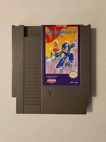 Authentic Nintendo NES Mega Man 4 Game Cartridge w/ sleeve *tested*