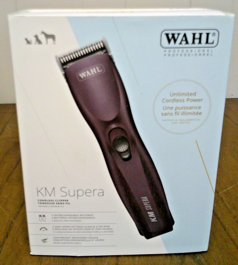 Wahl Professional KM Supera Cordless Clipper - Horses Dogs Cats #10 Wide Blade