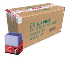 ULTRA PRO REGULAR 3X4 STANDARD TOP LOADER 40 PACKS - 25 TOPLOADER 1000 CT CASE