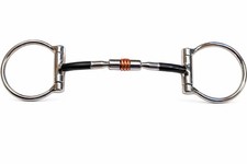 Black Sweet Iron Snaffle Western D Ring Bit Copper Roller Mouth Horse Riding Bit