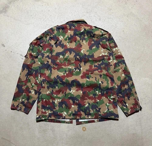 Vintage Swiss Army Jacket Mens Large Alpenflage Camo Combat Field Shirt M83 image 2