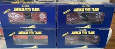 Amer. Flyer Lot NIB Seaboard Great Northern Boxcar, ATSF Boxcar, Penn. Boxcar