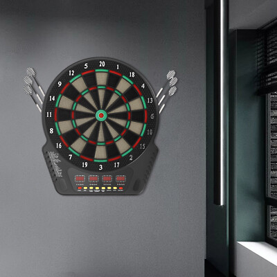 Electronic Dart Board Innovative Dart Machine Round Dart Board with 6 Darts
