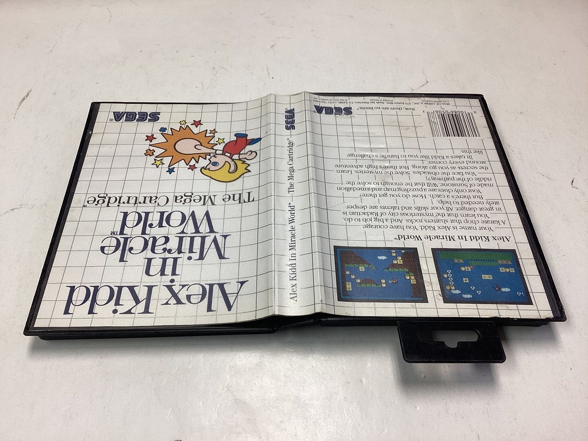 Alex Kidd in Miracle World- Sega Master System Case and Game no