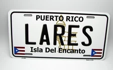 PUERTO RICO LARES ISLA DEL ENCANTO METAL CAR NOVELTY LICENSE PLATE AUTO TAG