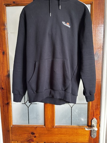 Men’s ellesse hoody medium Great Condition Black With White Stripes On Arms Logo - Picture 3 of 24