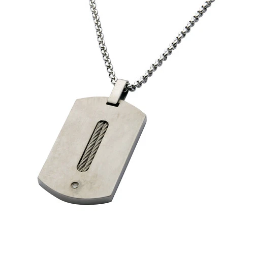 Mens titanium dog tag necklace sale