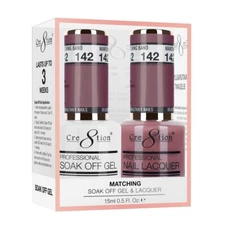 Cre8tion Soak Off Gel Polish & Matching Nail Lacquer - #142 Matching Band