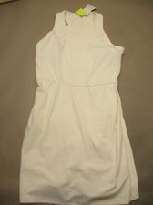 NWT All In Motion Size L Womens White Back Zip Lined Sleeveless Tennis Dress 207