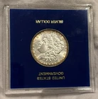 1896 P Us Government Slab Morgan Silver Dollar $1 BU Unc. Ms Beautiful Rim Toned