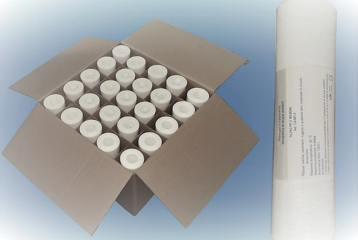 50 Filtri Per Acqua Sedimenti 10x2,5 Pollici – 1/5/10/20/25/50 Micron – Per Tutta La Casa Membrane Solutions