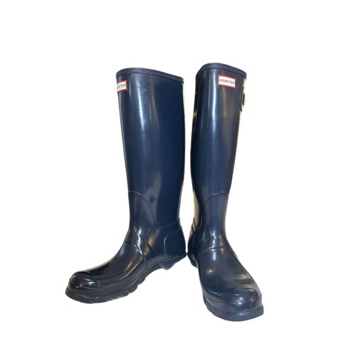 Hunter Women's OriginalTall Rain Boots Size 10 Navy Waterproof - Picture 5 of 13