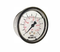 "Fimet Glycerin-Manometer Ø 63Mm 0-10 Bar Edelstahl G1/4\" B Anschluss Von Hinten"