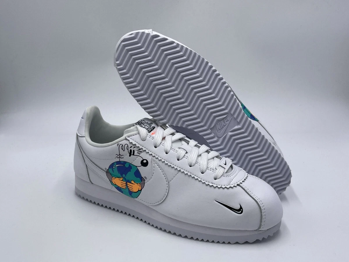 NIKE CORTEZ FLYLEATHER QS WHITE/BLACK-HYPER CRIMSON (CI5548 US MEN SZ 5 |