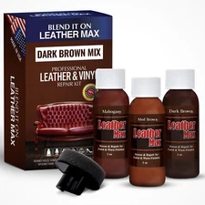 Leather Max Quick Blend Refinish and Repair Kit, (Dark Browns) for Furniture Ect