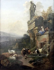 high quality oil painting 100% handpainted on canvas "landscape in dusk"