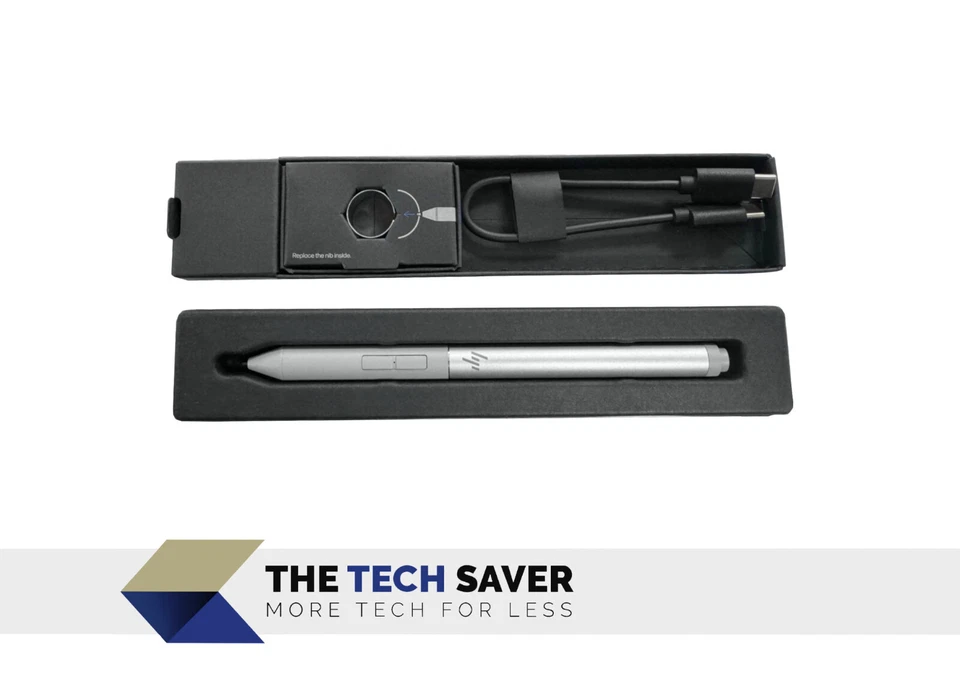 HP Rechargeable Active Pen G3 P02310-001 7 extra nibs USB-A to USB-C Cable - Image 3 of 4