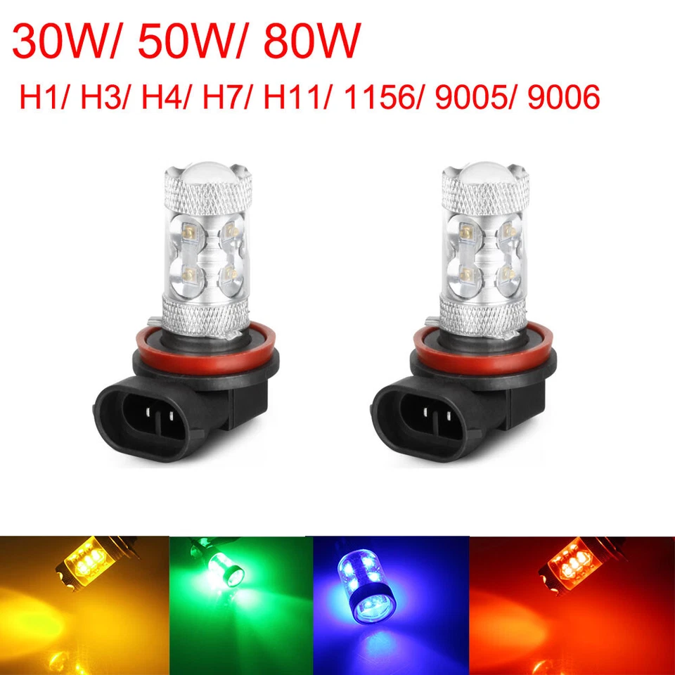 2Pcs LED Bulb Indicator Light LED Headlight Bulb Fog light Bulb - Image 2 of 2