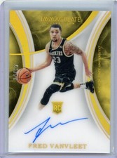 2016 Panini Immaculate Collegiate Gold Autograph #89 Fred VanVleet No 14 of 25