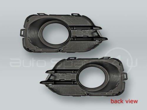 Par de rejillas de luz antiniebla delantera negra para VW Tiguan 2012-2017 - Imagen 2 de 2