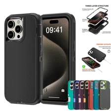 For iPhone 16 15 14 13 12 Pro Max Plus Military Case Heavy Duty Shockproof Cover