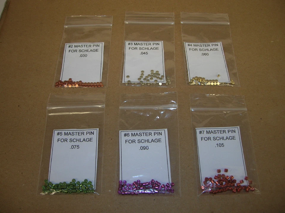 SPEICIALTY PRODUCTS Master Pin Refill Packs for Schlage Lock Rekey Kit. Contains 50 pins each size