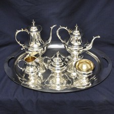 "THE PILGRIM" Sterling Silver 5 pieces Coffee/Tea set