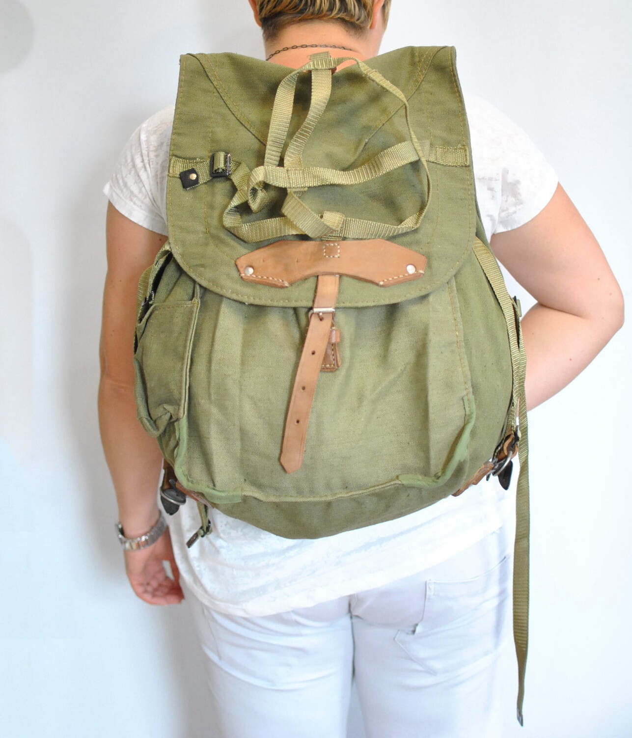 soviet veshmeshok rucksack Canvas Backpack Soviet Army Backpack Soviet Era Romanian Army
