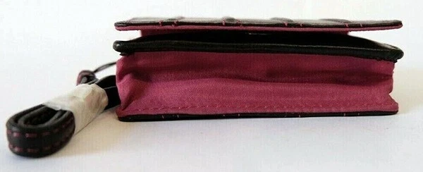 Leather Camera Case Purse Wallet by Lowepro luxe real leather black & pink  (UK) - Image 3 of 4