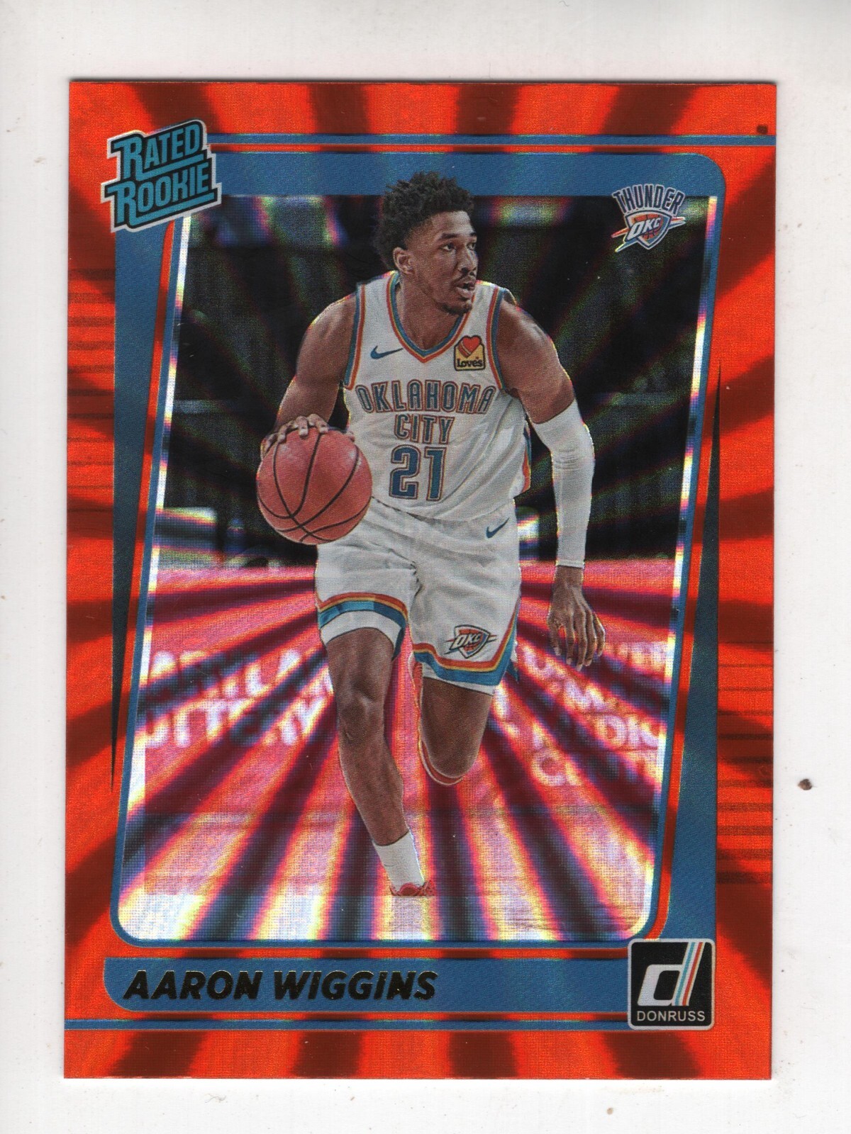 2021-22 Panini Donruss Orange Laser Rated Rookie Aaron Wiggins #241