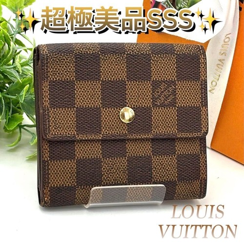 Louis Vuitton Damier Cult Credit W Hook Trifold Wallet Brown From Japan