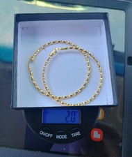 18k solid gold hoop earrings