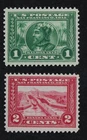 CKStamps: US Stamps Collection Scott#397 398 1c 2c Mint VLH OG