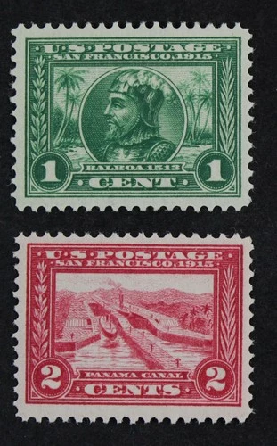 CKStamps: US Stamps Collection Scott#397 398 1c 2c Mint VLH OG