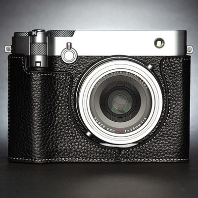 For Fujifilm GFX100RF Handmade Leather Camera Half Cover Case Protective Base