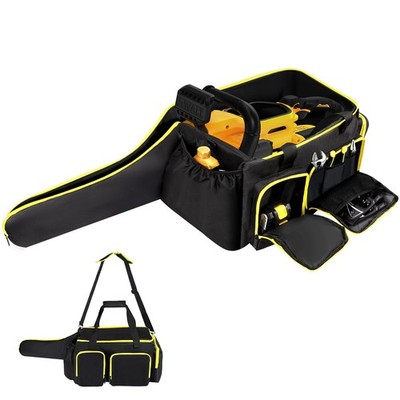 HTZSSON Chainsaw Case, Storage Bag for Medium, Black with Yellow 
