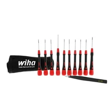 11 Piece PicoFinish Screwdriver and Tweezers Smartphone Technician Set with Roll