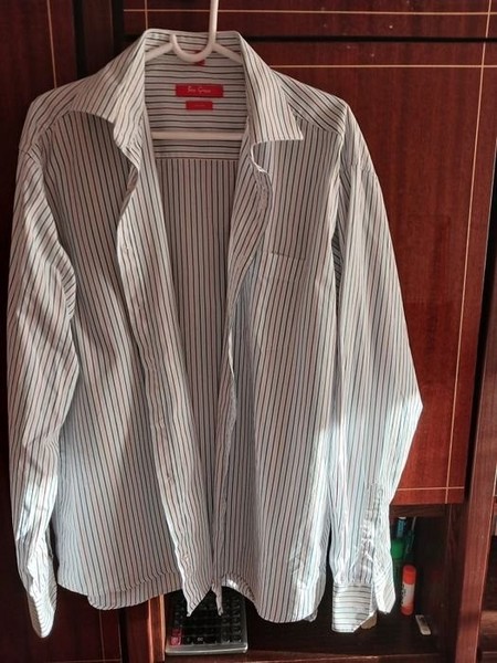 Men Ben Green Shirt Red Cotton 44
