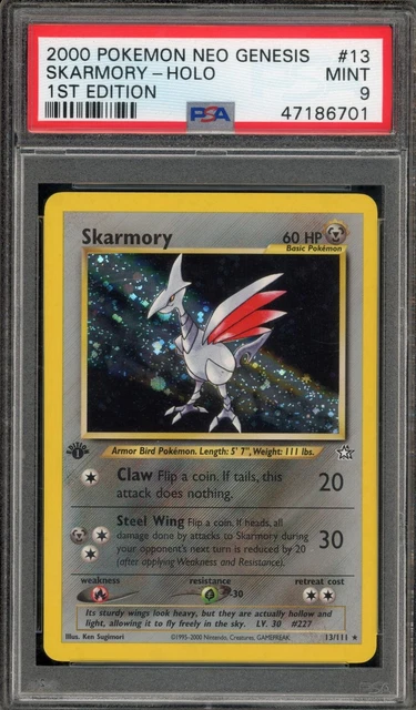 Pokemon Skarmory Holo Neo Genesis 1st Edition 13/111 PSA 9 Mint