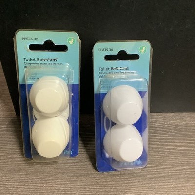 Plumb Pak PP835-30 Toilet Bolt Caps White Plastic For Universal Lot Of 2 NOS