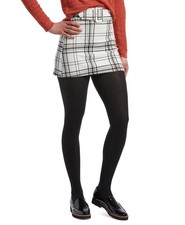 HUE Women  s Diamond-Texture Control-Top Tights Black S/M New