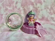 VINTAGE PLAYSKOOL KRYSTAL PRINCESS FAIRIES DOLL GLOBE PURPLE - COMPLETE!