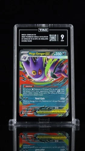 2025 POKEMON PFL EN-PHANTASMAL FLAMES #056 MEGA GENGAR EX TAG 9 PSA
