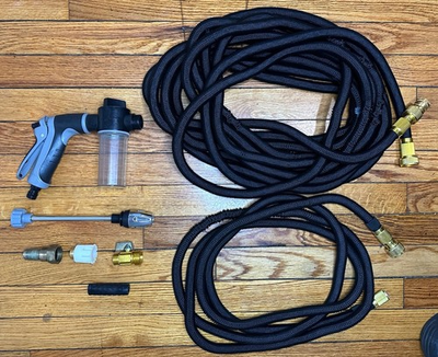 #ad Explandable Flexible Garden Hose Kit w High Pressure Spray Extra Hose $29.99