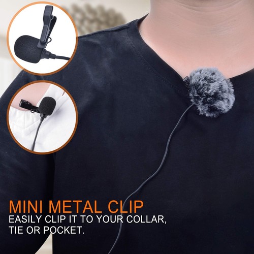 XLR Lavalier Condenser Microphone,CVM-V02O Omnidirectional Lapel Lavalier Mic... - Picture 5 of 7