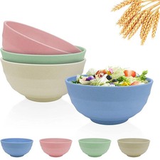 4 Piece Unbreakable Wheat Straw Cereal Bowls Lightweight Set