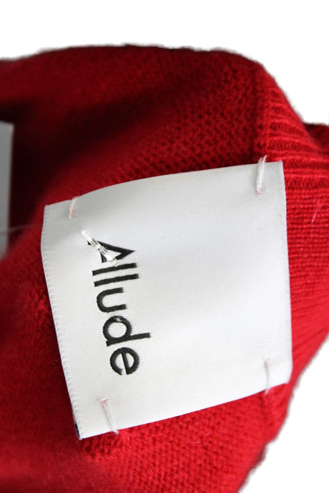 Suéter Allude Feminino Pulôver Cashmere Decote V Vermelho Tamanho M - Imagem 4 de 4